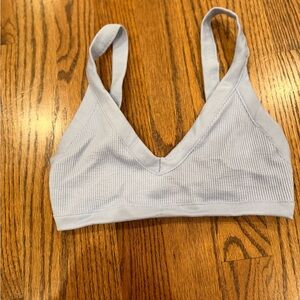 Mystique Boutique Sky Blue Ribbed Sports Bra